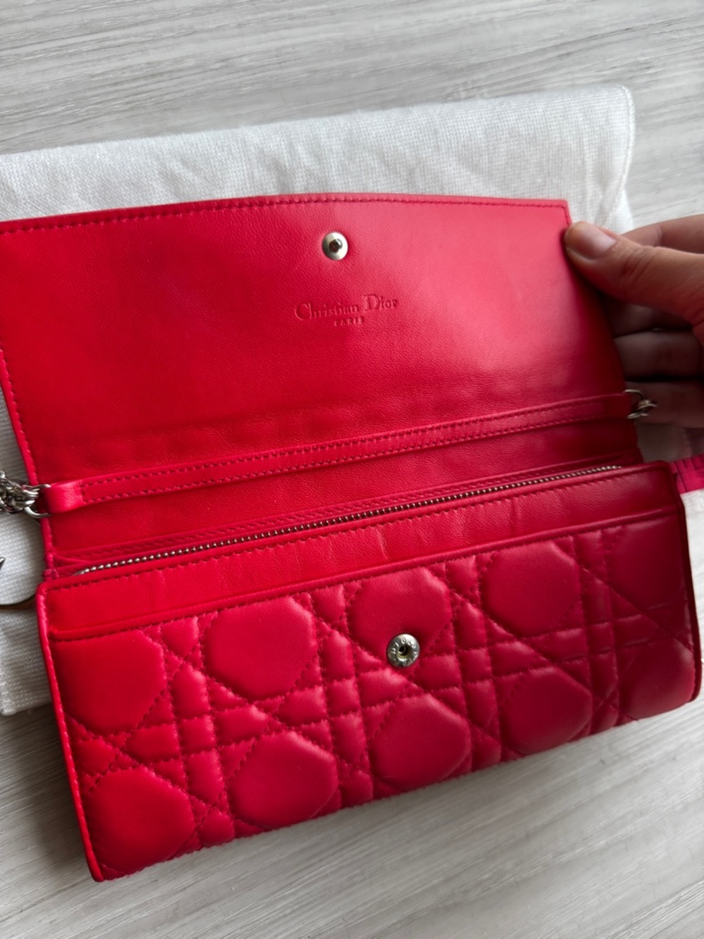 Dior Red Quilted Chain Mini Bag - Picture 3 of 7